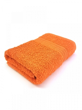 Полотенце махровое Туркмения бордюр косичка / Оранжевый 420 г/м2