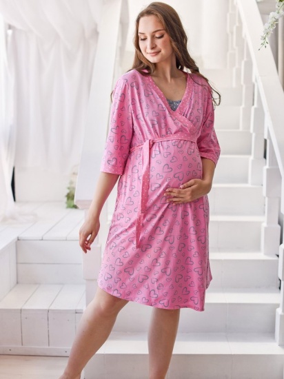 Женский комплект для беременных "Скоро мама" 1737-К / Розовый