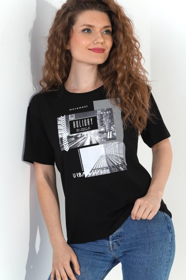 Женская футболка Вита / Черная