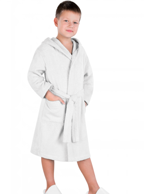 Детский халат махровый / Белый