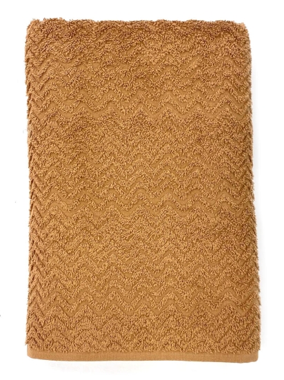 Полотенце махровое Турция Cotton Delux Волна / Светло-коричневое