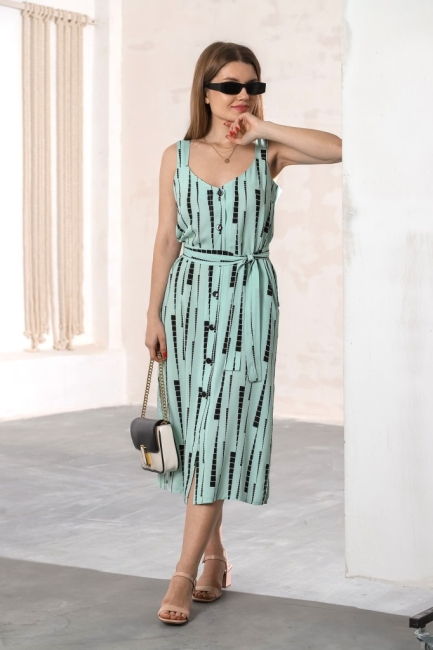Женский сарафан Кристалл-1 / Зеленый