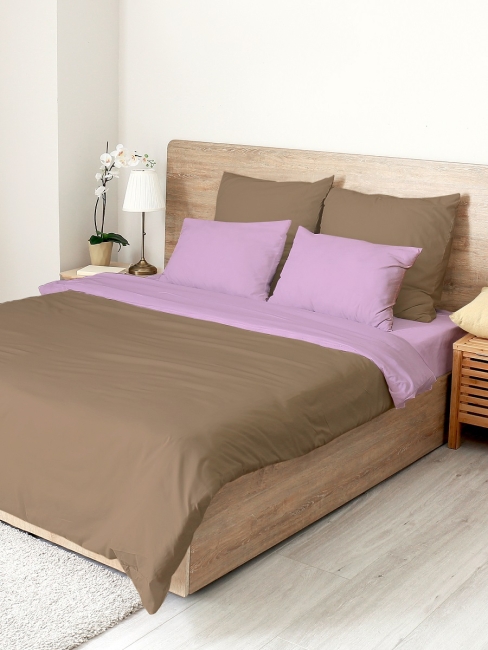 Постельное белье сатин Colors of life / Розовый фламинго