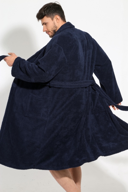 Мужской Халат Идеал-1 / Темно-синий