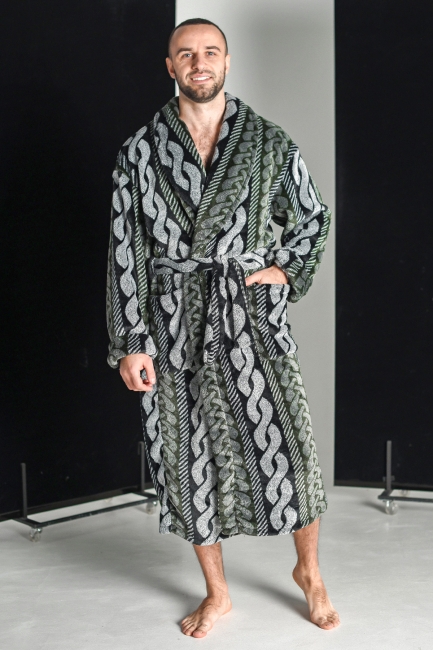 Мужской халат "Статус" 2033-Вф / Зеленый