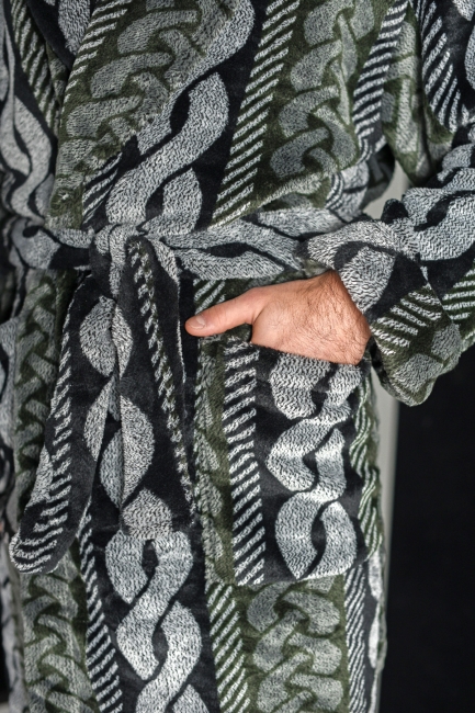 Мужской халат "Статус" 2033-Вф / Зеленый