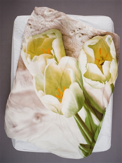 Постельное белье сатин набивной фотопринт 3D / Белый триумф
