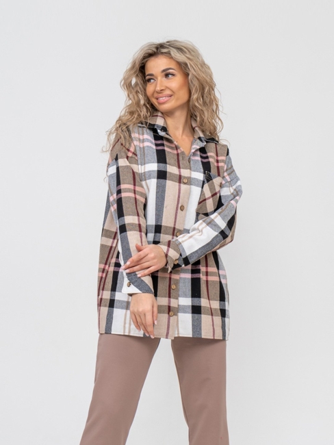 Женская рубашка 1797 / Бежевый