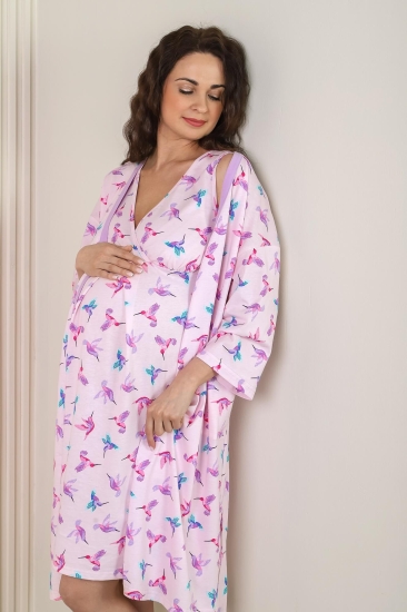 Женская Сорочка для беременных Колибри-2 / Разноцветная
