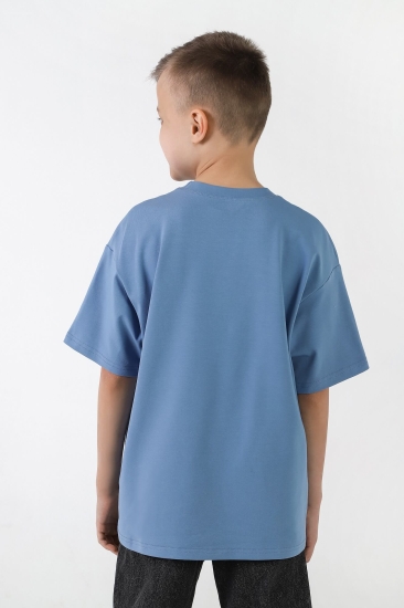 Детская футболка для мальчика Леон-1 / Голубая