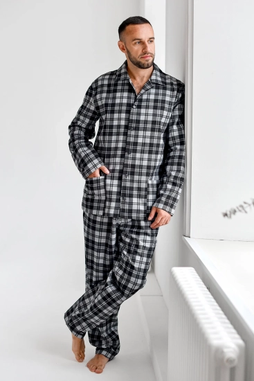 Мужская пижама "Фланель" 85-Ф / Серый