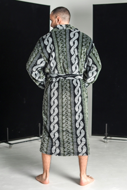 Мужской халат "Статус" 2033-Вф / Зеленый