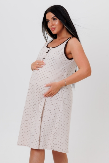 Женская ночная сорочка для беременных 1540 / Бежевый