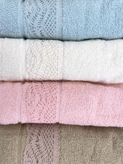 Набор кухонных полотенец 35*50 махровых 5 шт. / с кружевом Набор кухонных полотенец 35*50 махровых 5 шт. / с кружевом