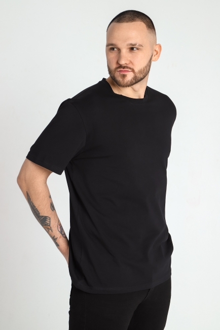 Мужская футболка Клаб-1У / Черная Мужская футболка Клаб-1У / Черная