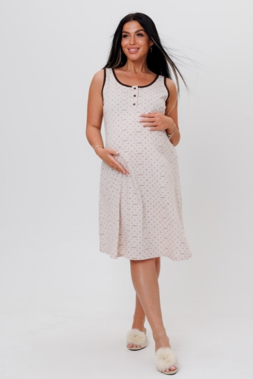 Женская ночная сорочка для беременных 1540 / Бежевый