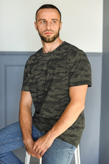 Мужская футболка "Основа" 2006-К / Милитари темный Мужская футболка "Основа" 2006-К / Милитари темный
