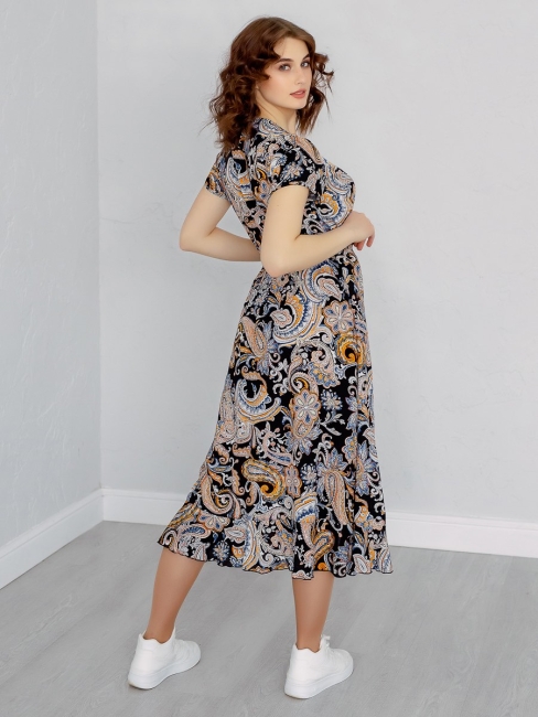 Женское платье-халат Шакира Черное
