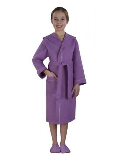 Детский халат вафельный Люкс / Фиолетовый
